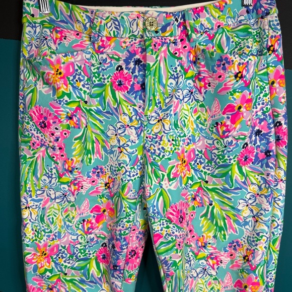 Lilly Pulitzer Vibrant Floral Straight Leg Pants size 8 - Picture 4 of 16